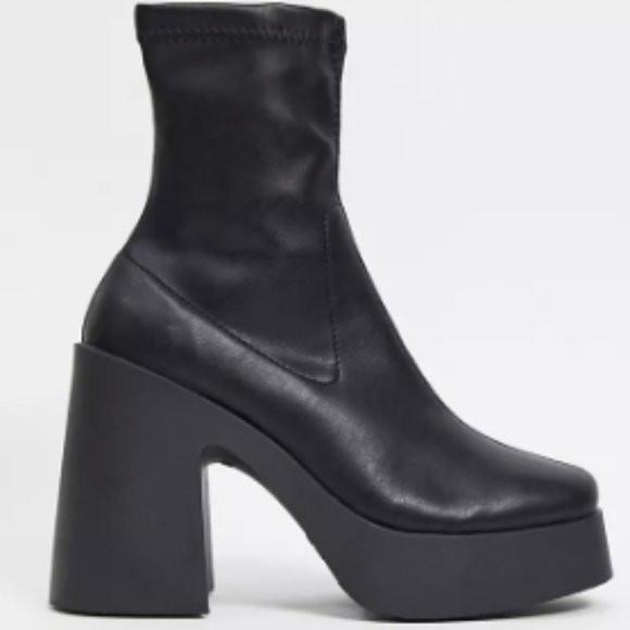 ASOS Shoes - NWOT Asos Design Elsie high heeled sock boot in black